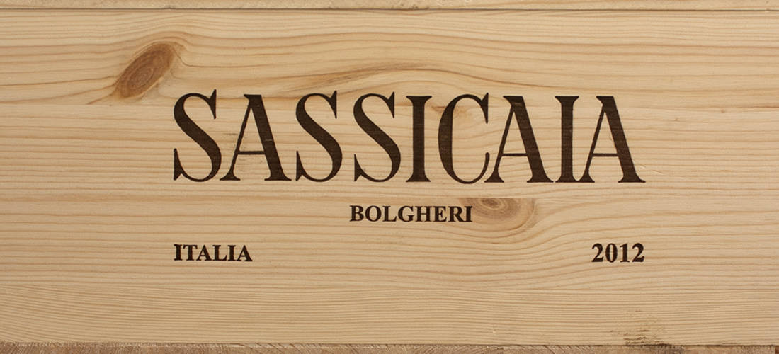 sassicaia wine crate