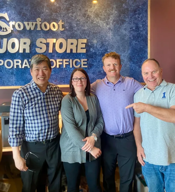🍻 TEAM MILESTONE ALERT! 🍻
Three cheers for three years!Lindsey Douglass celebrates three years with the team and received a watch. 🎉
If you've ever visited our Head Office, you've likely been greeted by Lindsey's smiling face at Reception. She also directs calls and helps with accounts receivable.

Congrats, Lindsey!
Pictured with William - Controller, DJ, and Steve.